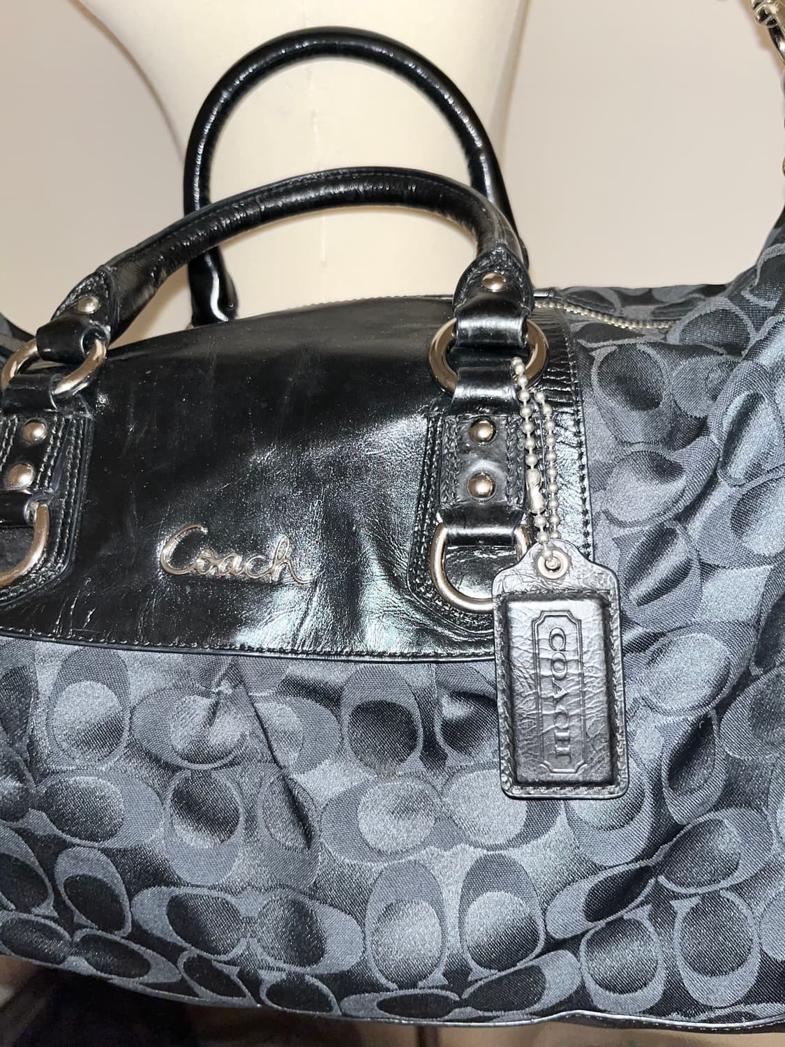 📦90s Coach All Black shoulder bag 상품이미지7