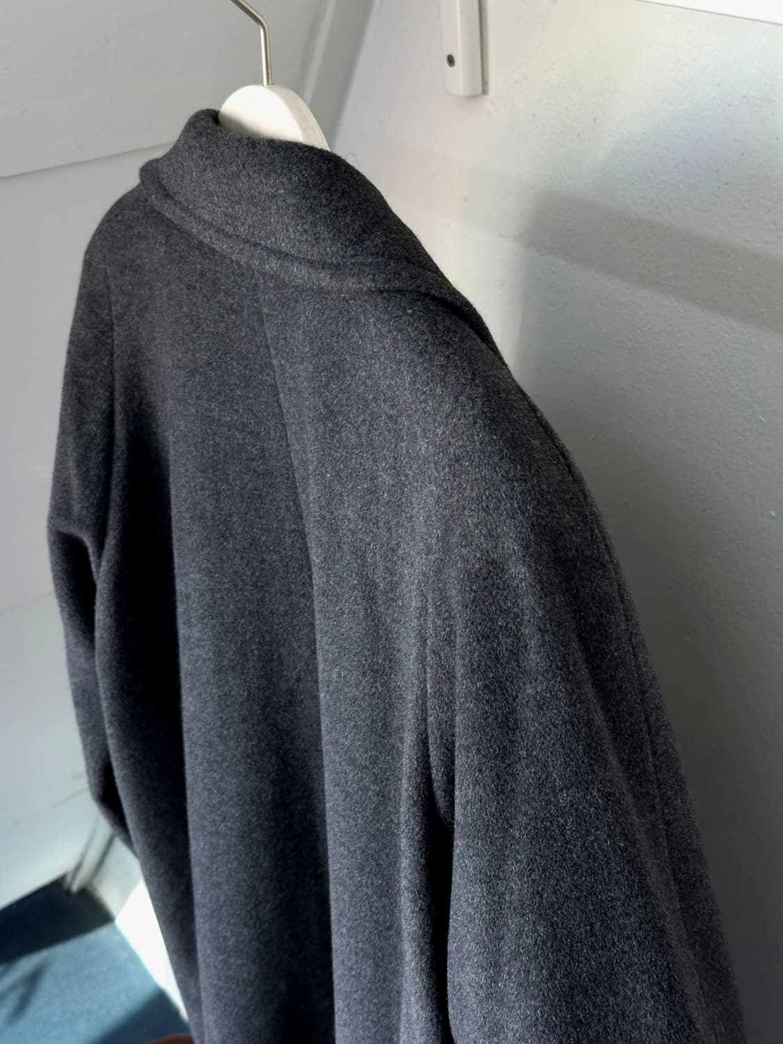 Angora blend brushed fabric mid coat 상품이미지10