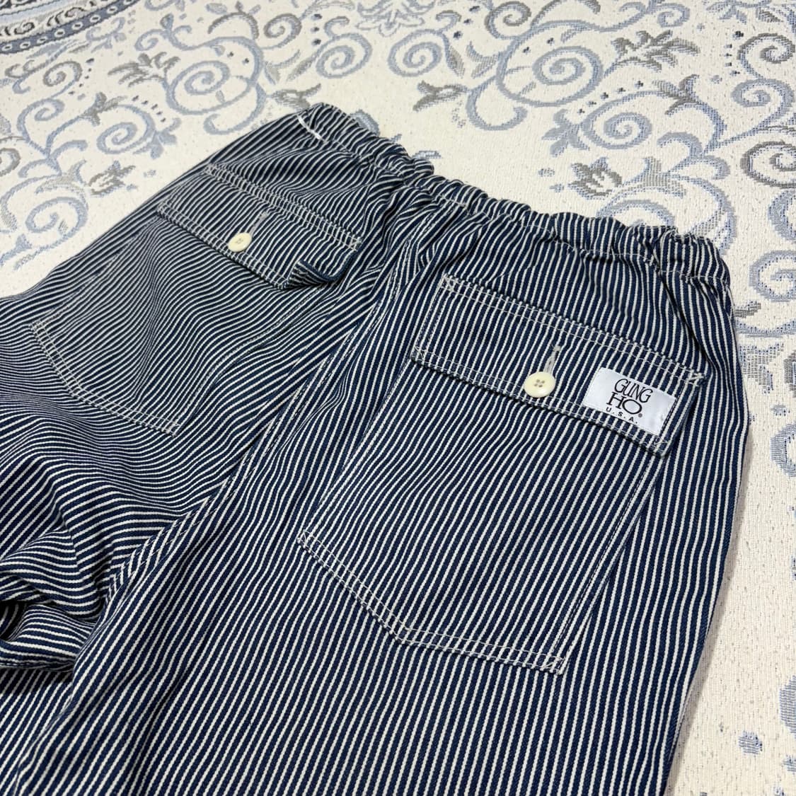 GUNG HO × FREAK’S STORE 스트라이프 워크 팬츠 상품이미지3