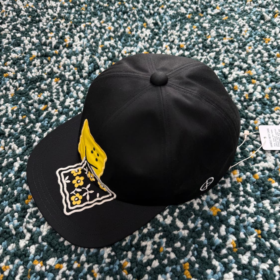 캐피탈 스마일 로고 캡 블랙 상품이미지2