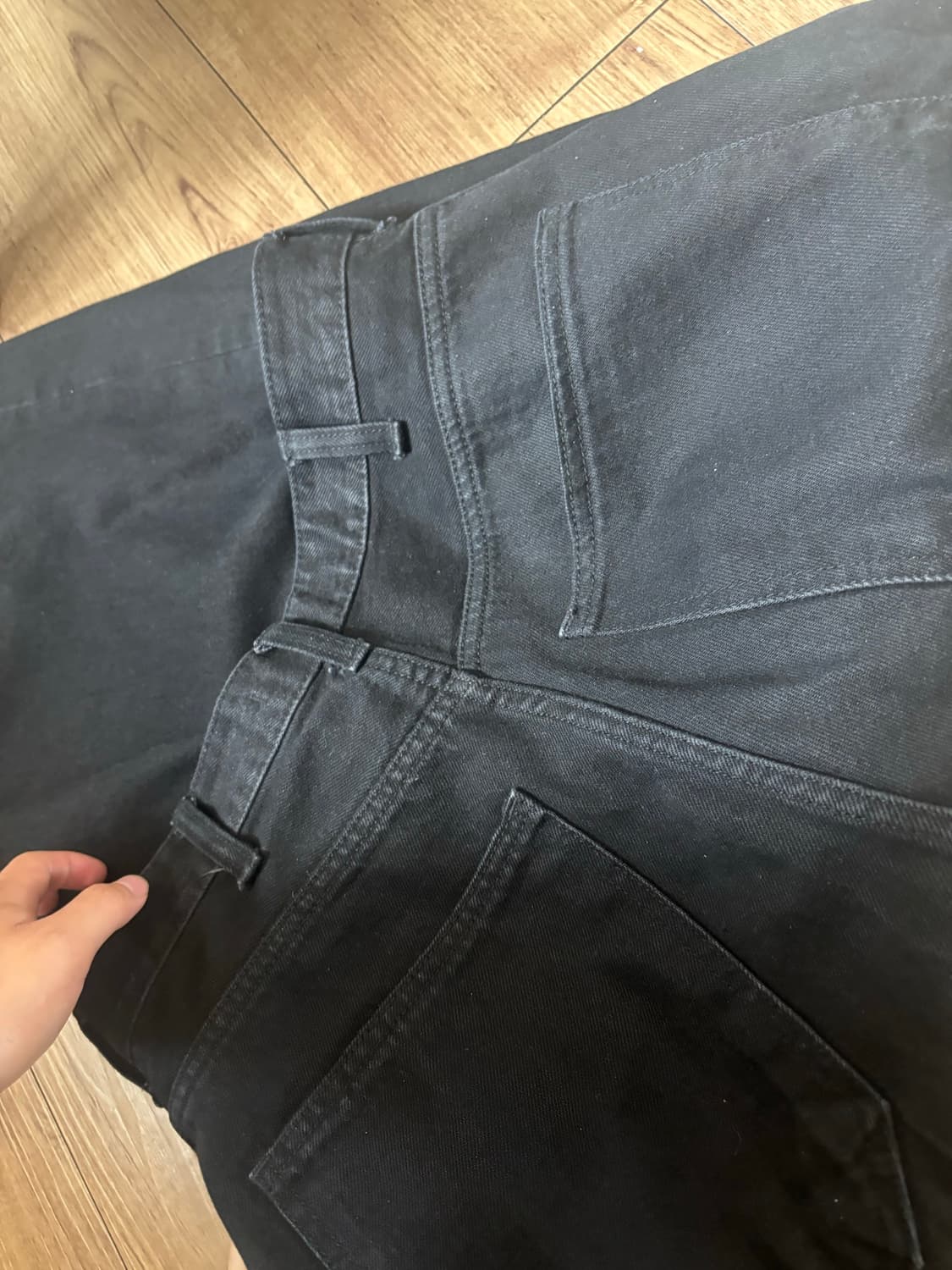 해칭룸 와이드커브진 젯블랙 3 상품이미지3