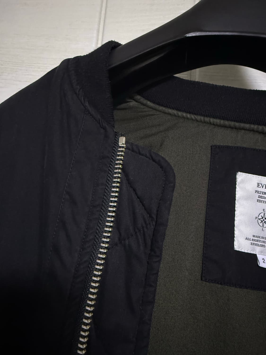 [2] 엔벨로프 노캐스터 ma-1 블랙 울파일 마원 상품이미지5