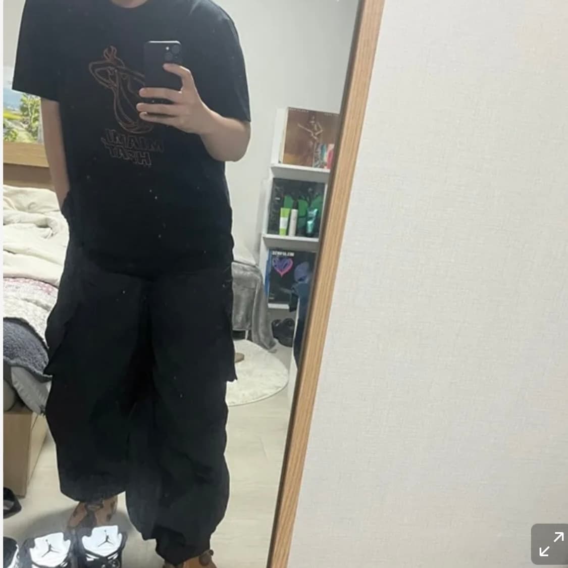 이스트서비스샵 맥시멀 벌룬 카고 팬츠 더티블랙 44 상품이미지5