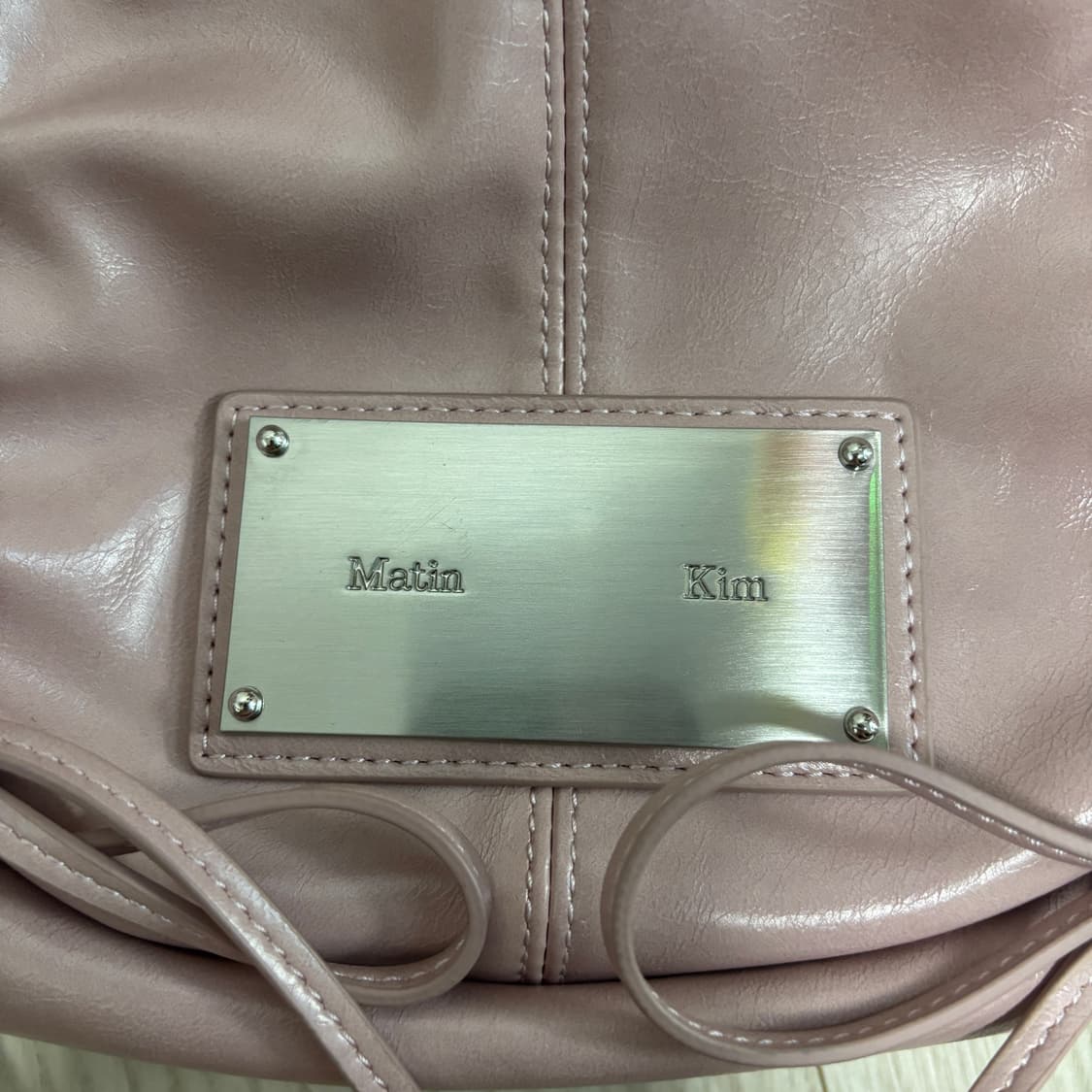 마뗑킴 하프 셔링 리본 라운드백 핑크 상품이미지7