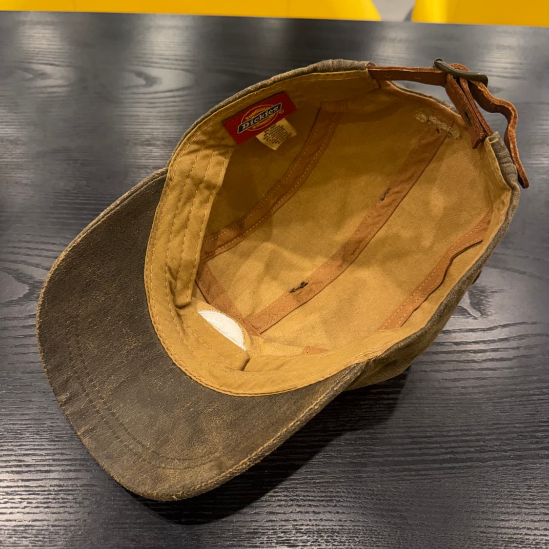 디키즈 레더 가죽 브라운 캠프캡 상품이미지5