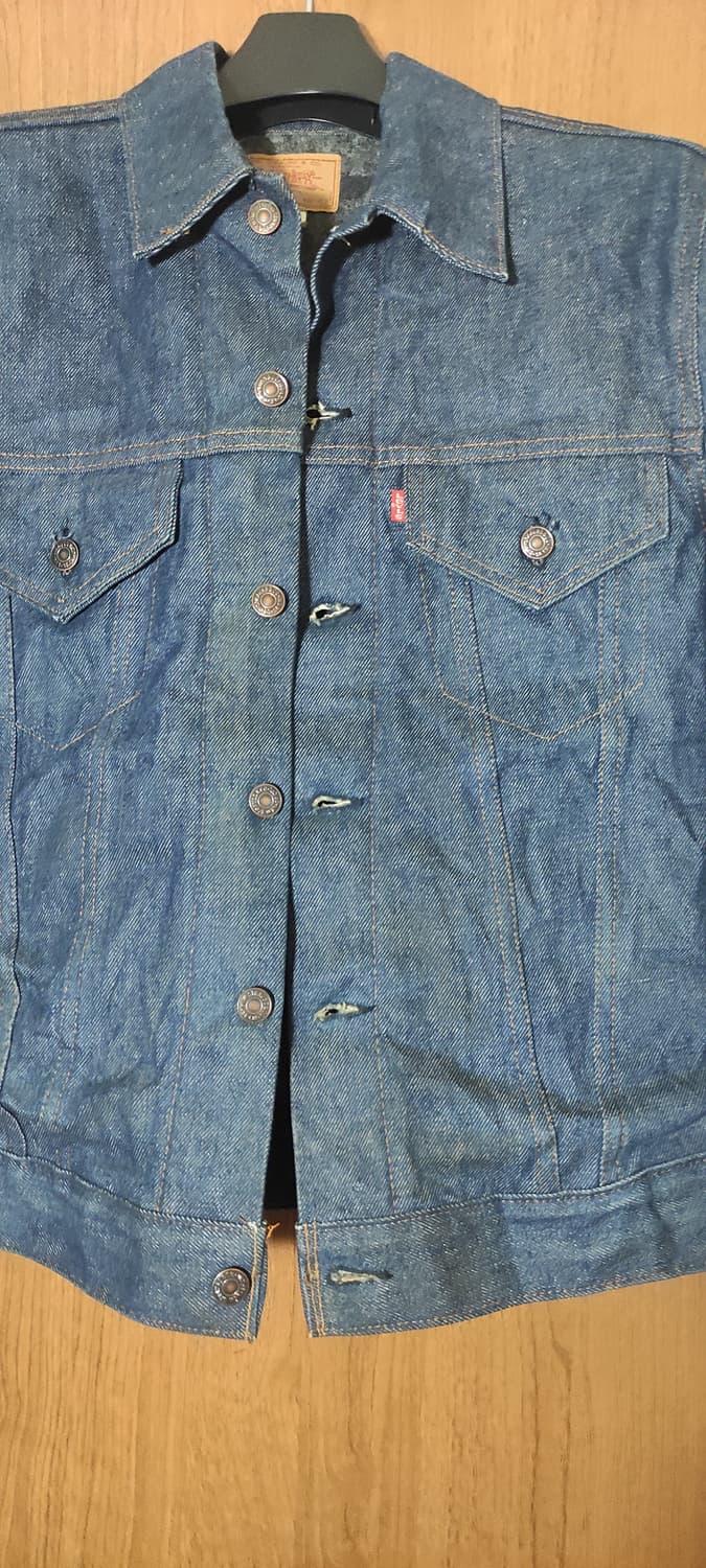 70s 리바이스 데님 자켓 미세탁 라이닝 안감 상품이미지3