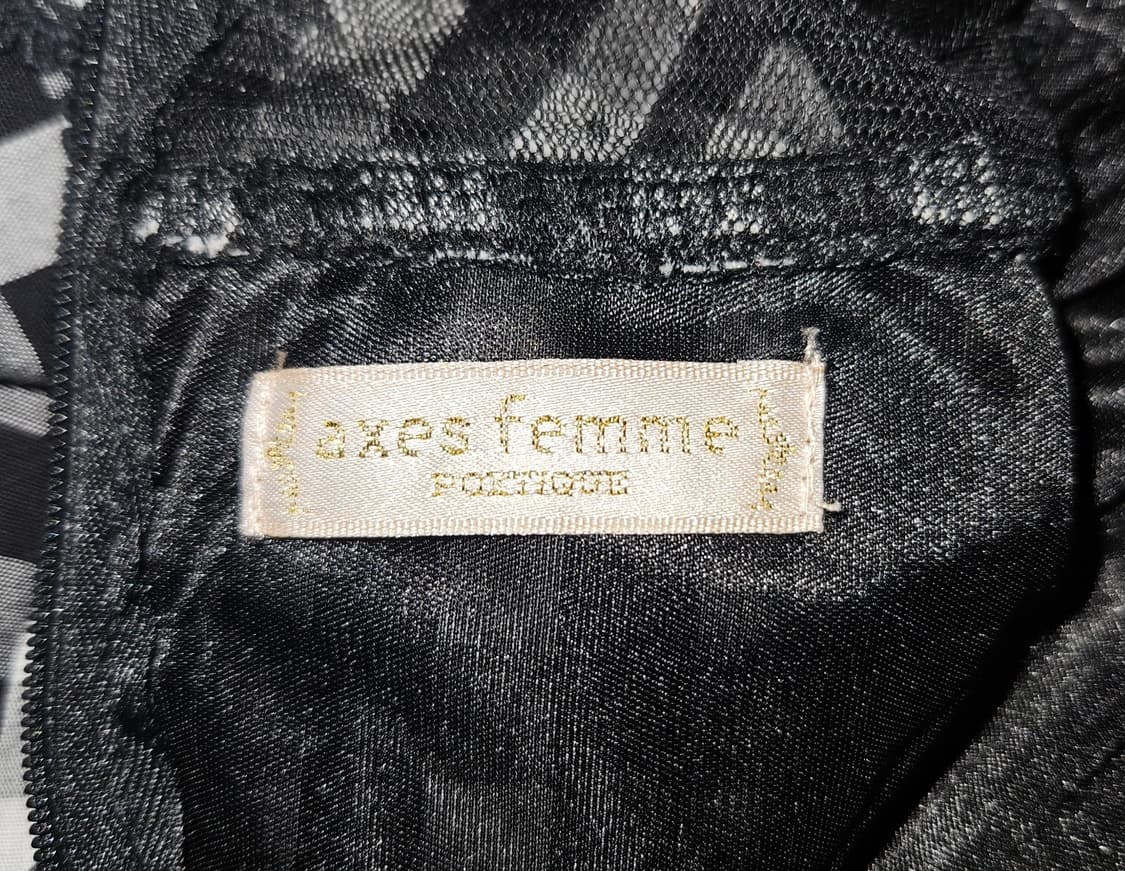 axes femme🖤🩶엑시즈팜 체크 리본 레이스 원피스 상품이미지5