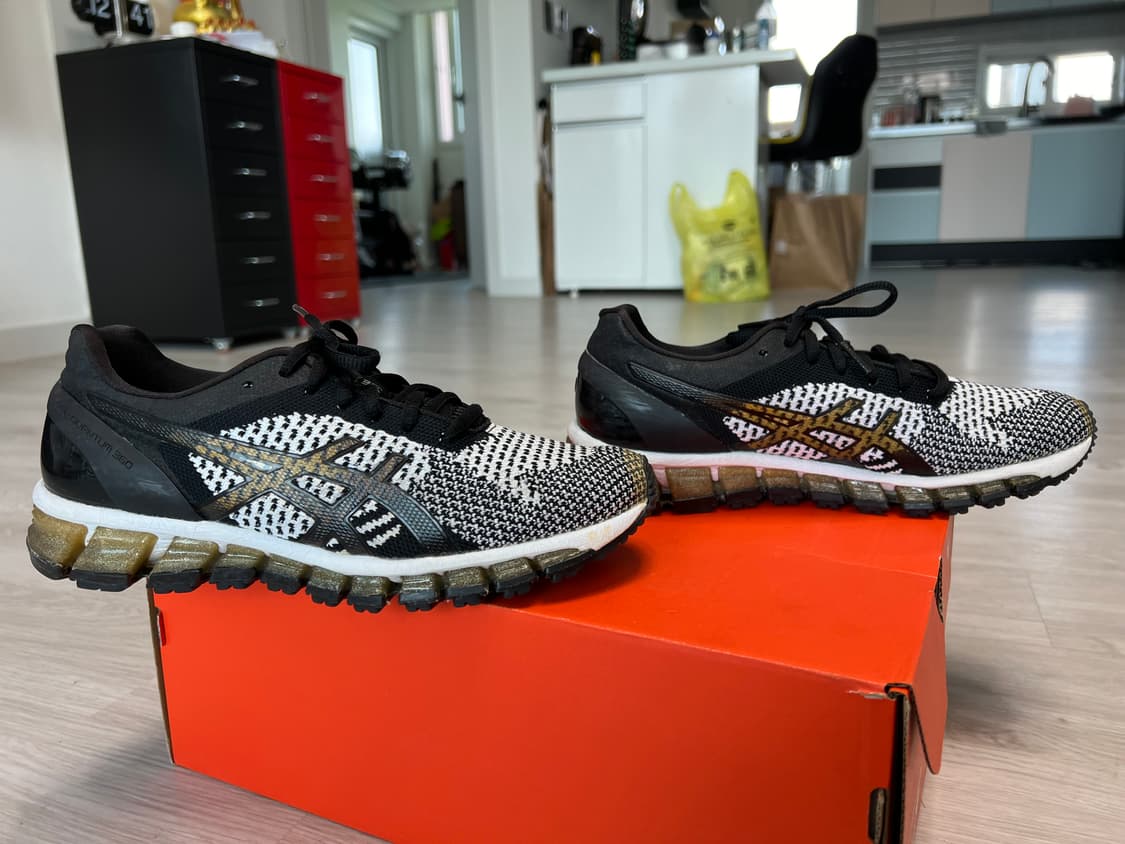 [240] 아식스(W) 젤 퀀텀 360 니트 블랙/화이트 상품이미지3