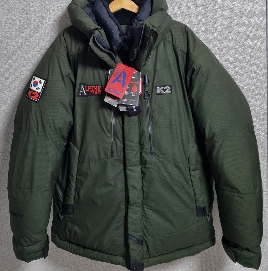 새상품) XXL (110) K2 800 카키 알파인 코볼트 대장 구스다운 상품이미지1