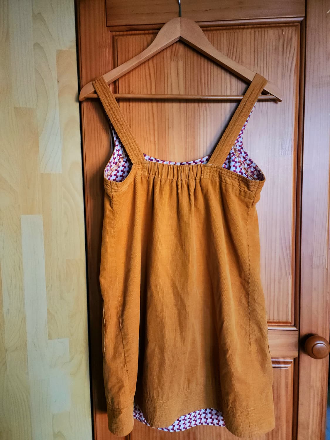 미국 빈티지 90s 00s 머스터드 코듀로이 레이어링 원피스 상품이미지2