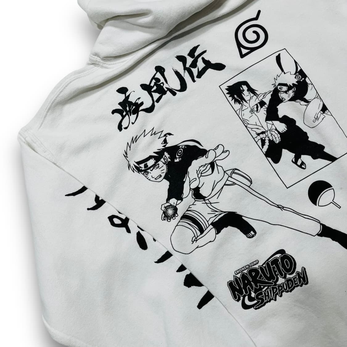 나루토 질풍전 20th 빈티지 화이트 후디 상품이미지5