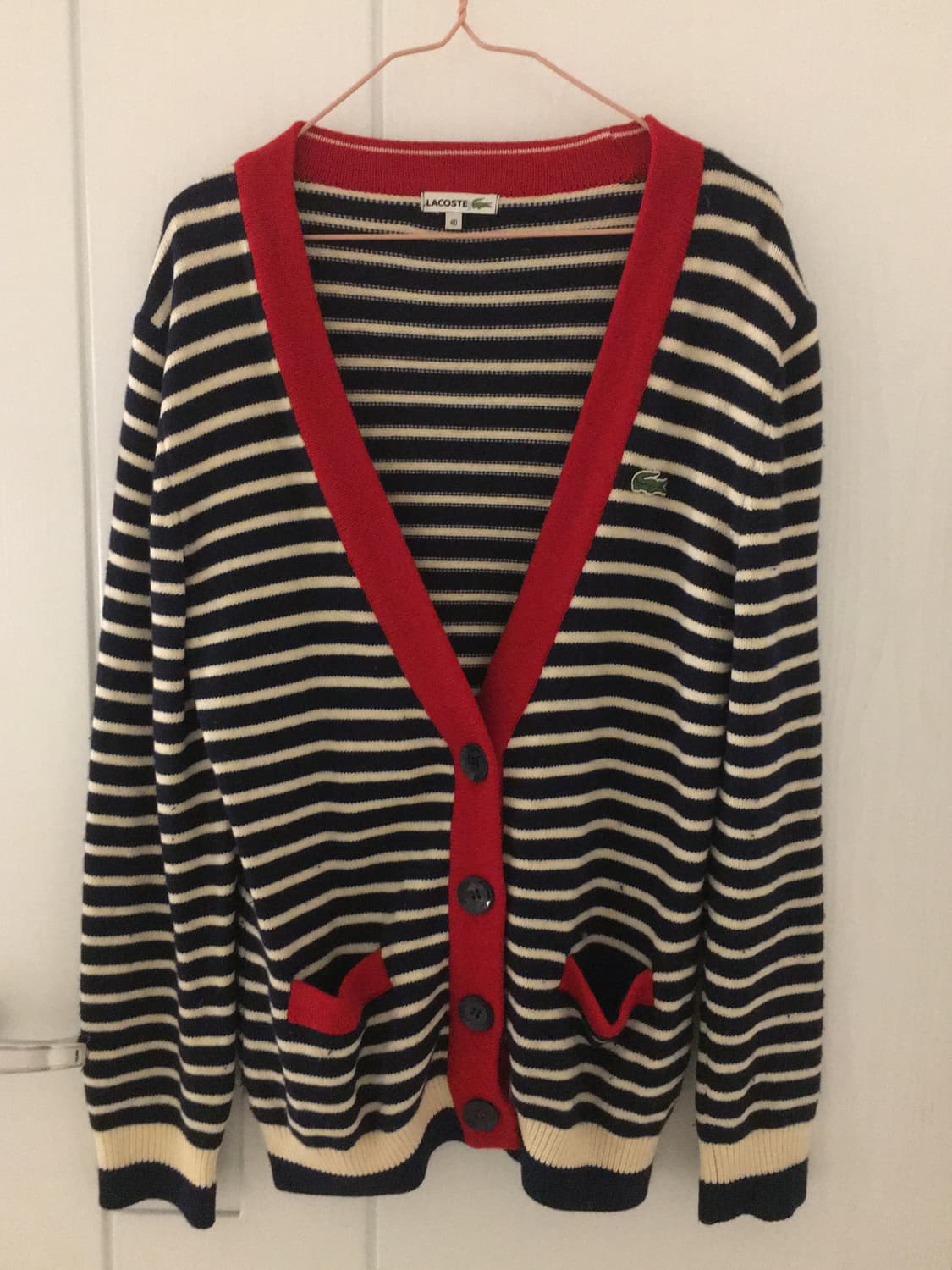 라코스테 스트라이프 가디건 상품이미지1