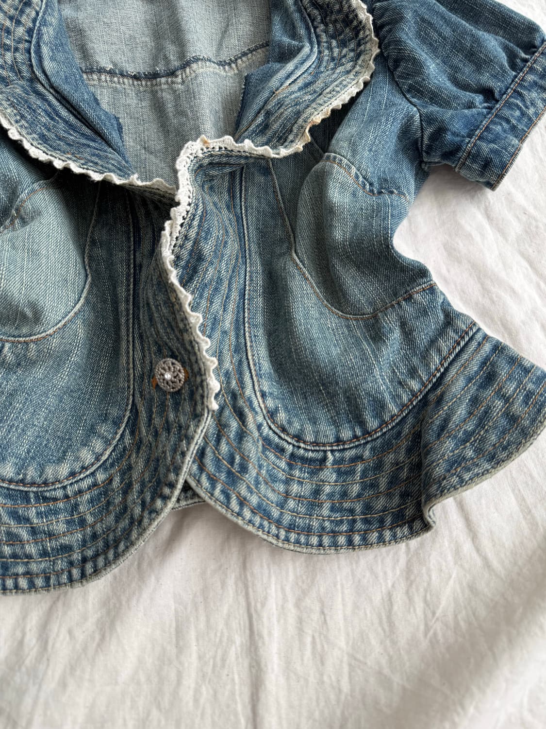 페어리 러블리 데님 숏자켓 상품이미지3