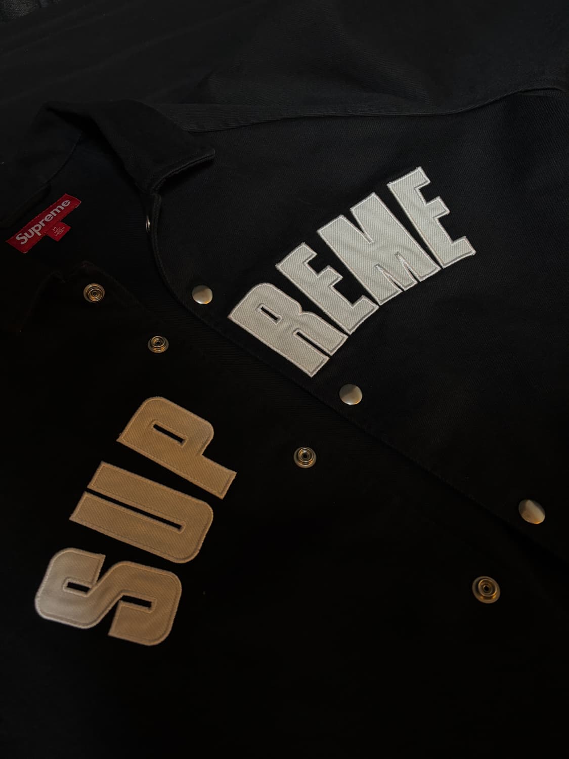 25fw 슈프림 코치자켓 데님 블랙 M 사이즈 상품이미지3