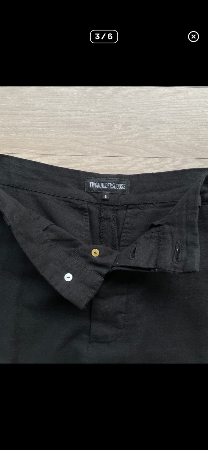 투빌더스하우스 스탠다드 01 린넨 코튼 팬츠 블랙 s 상품이미지3