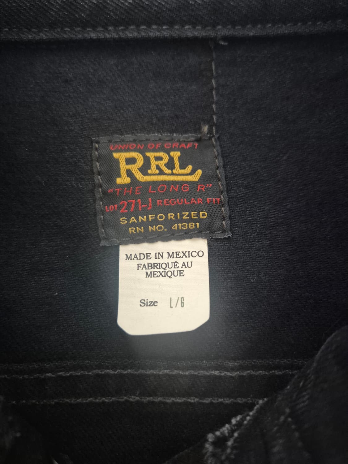 더블알엘 블랙 트러커 자켓 상품이미지3