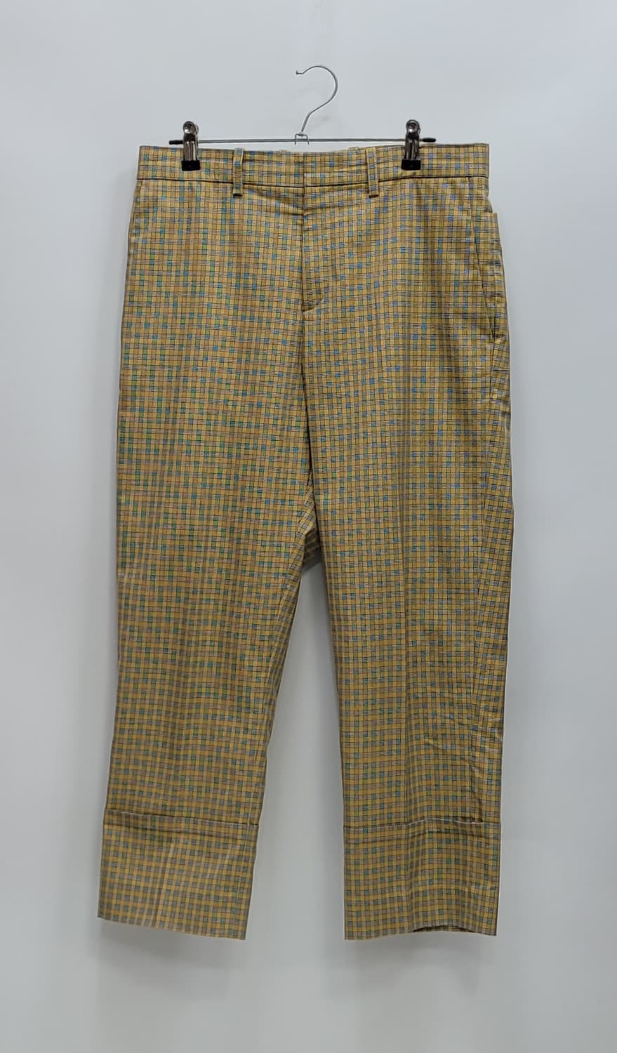WOOYOUNGMI 우영미 타탄 체크 패턴 팬츠 / 남 76 옐로우
 상품이미지1