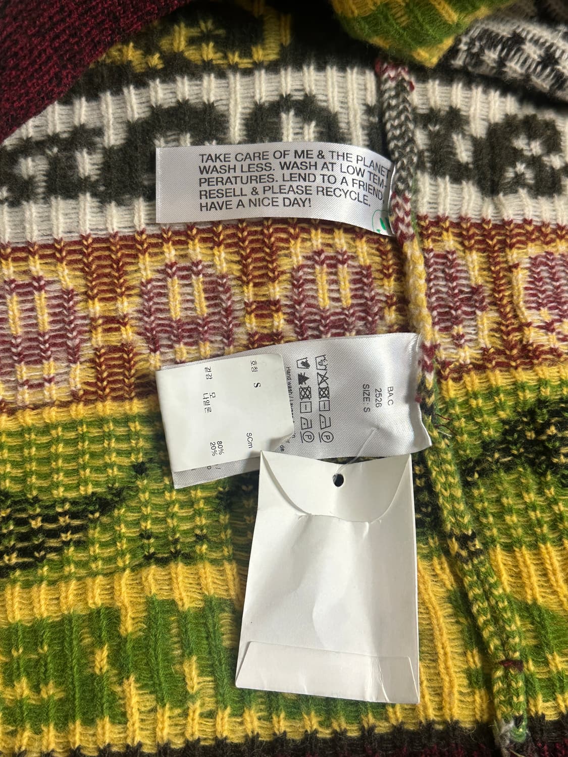 GANNI 가니 로고 패턴 울 가디건 상품이미지5