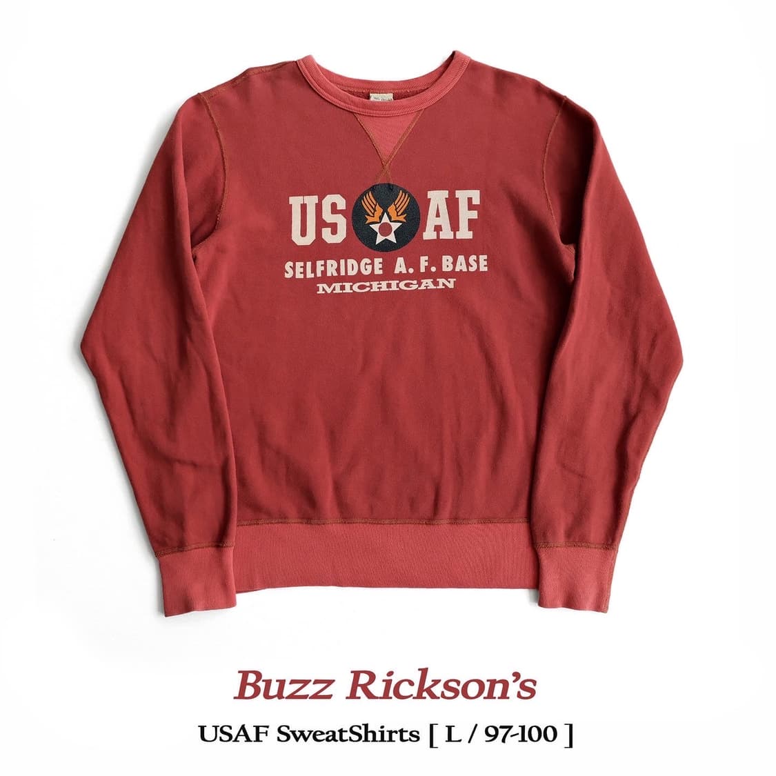 버즈릭슨 USAF 스웻셔츠 L사이즈 맨투맨 상품이미지1