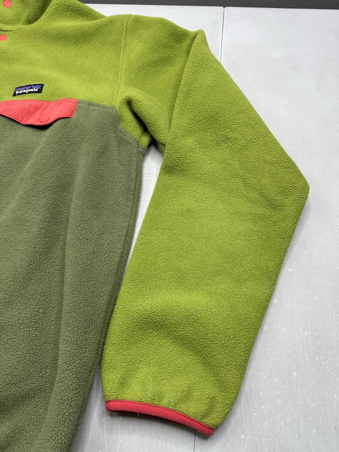 10s 파타고니아 신칠라 스냅-T 라임그린/올리브 상품이미지6
