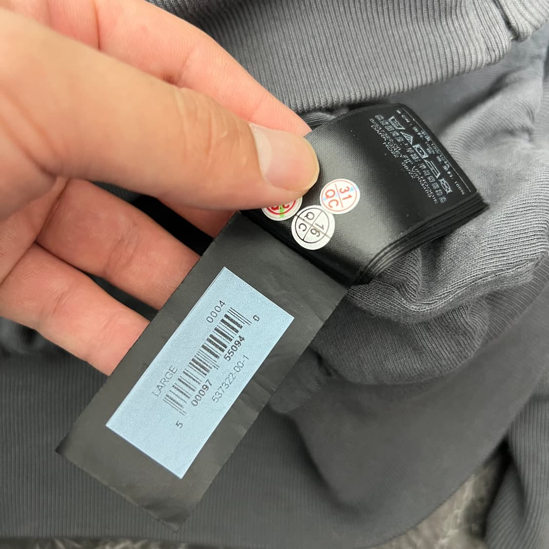 YEEZY 이지 갭 더블 레이어 후드집업 다크그레이 상품이미지7