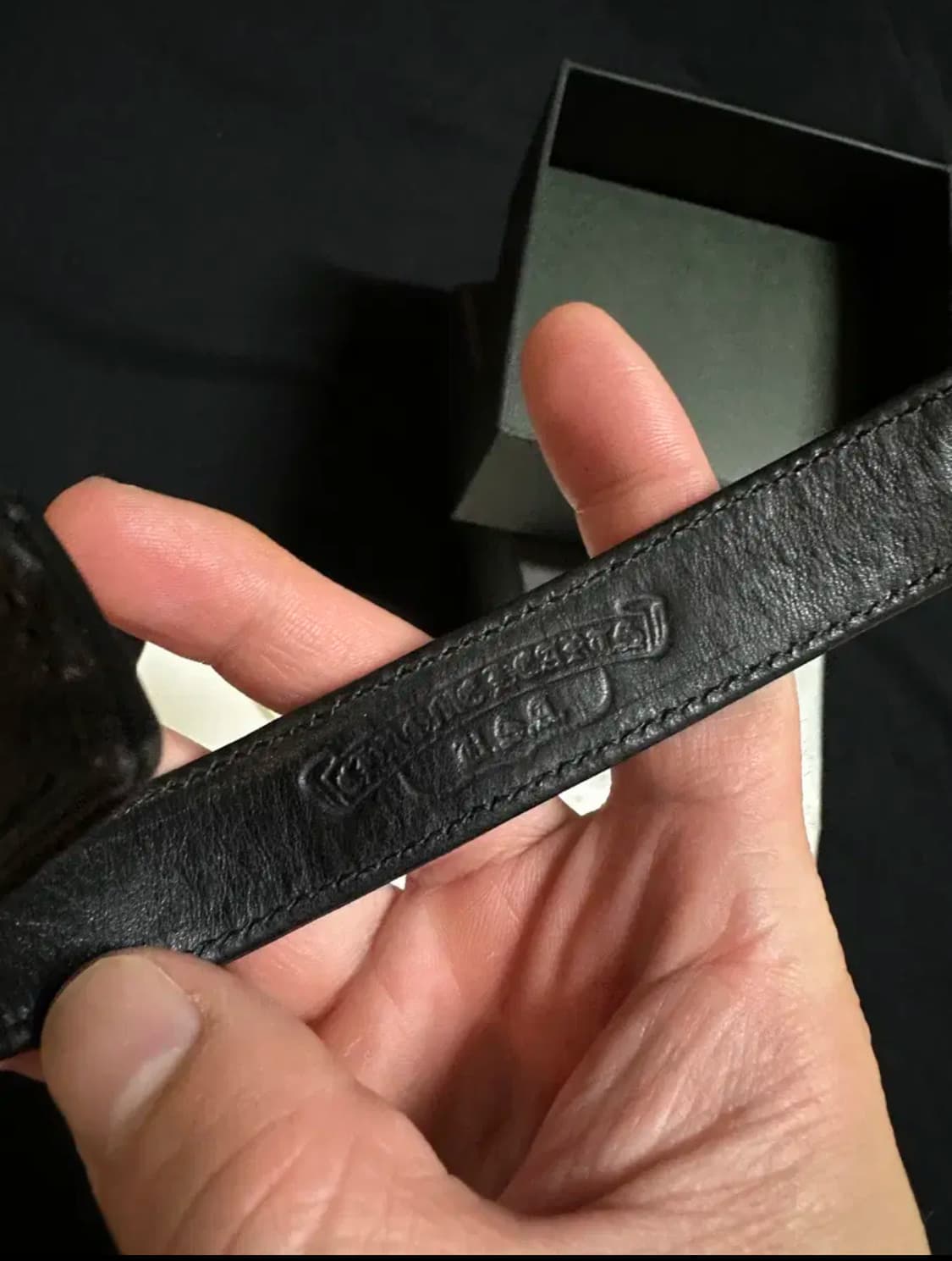 크롬하츠 3스냅 크로스 가죽 팔찌 상품이미지4