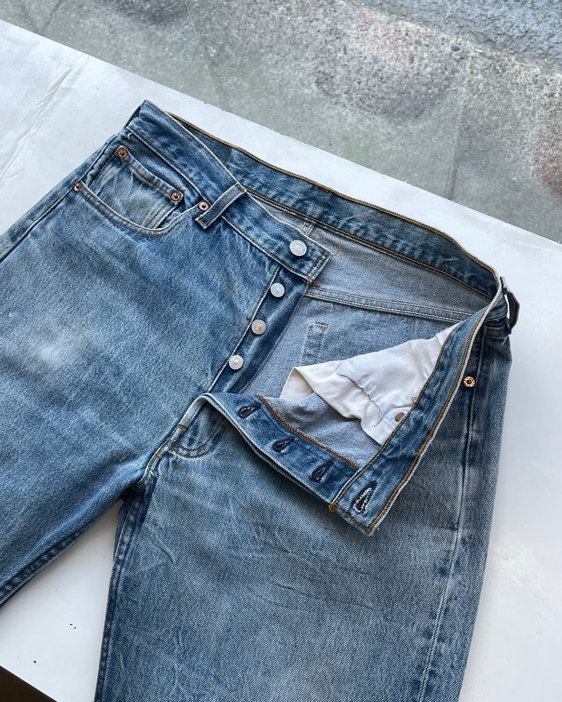 90s USA Levi’s 501xx (555 factory) 35x36 상품이미지3