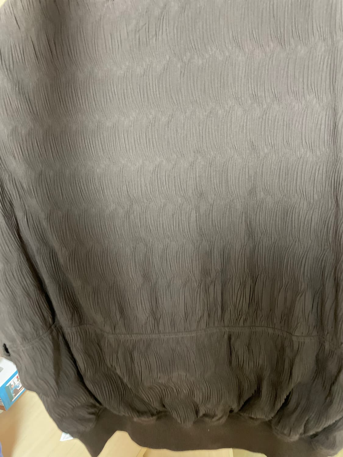 노운 noun wave pleated blouson brown 상품이미지3