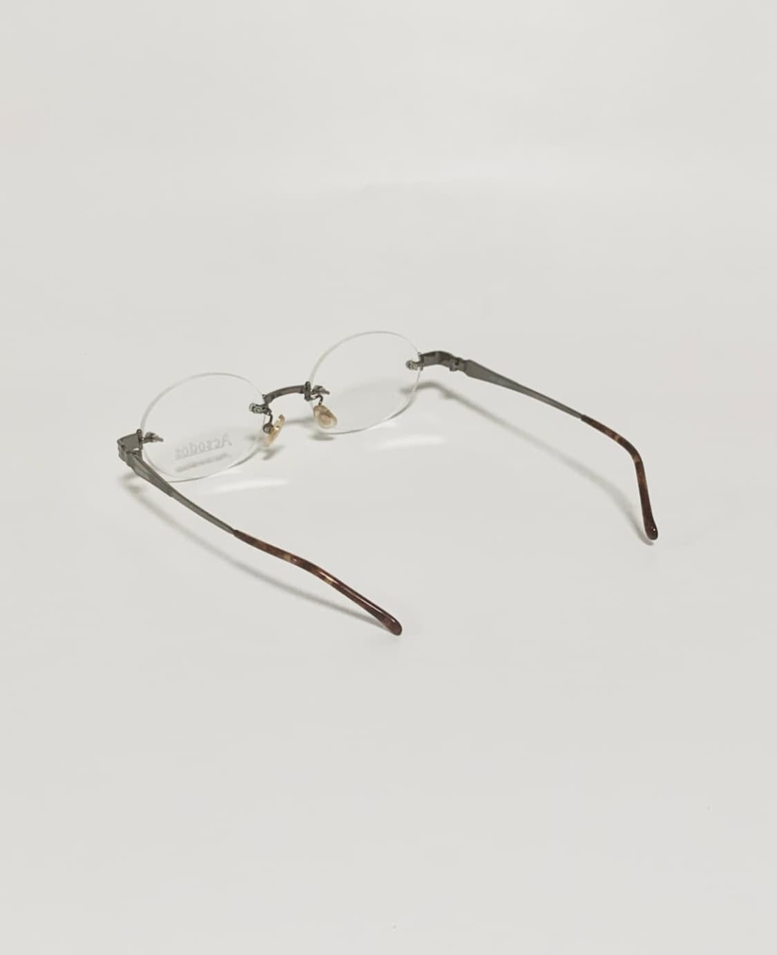 데드스탁 무테 타원형 엔틱 실버 안경테 1511 상품이미지5