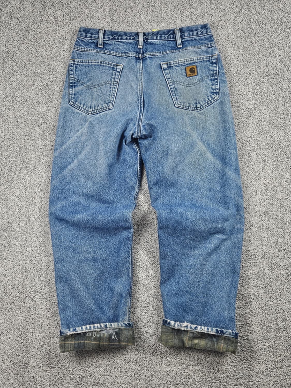 칼하트 헤비 플란넬 체크 데님 워크 팬츠 (34 X 30) / 10044 상품이미지4