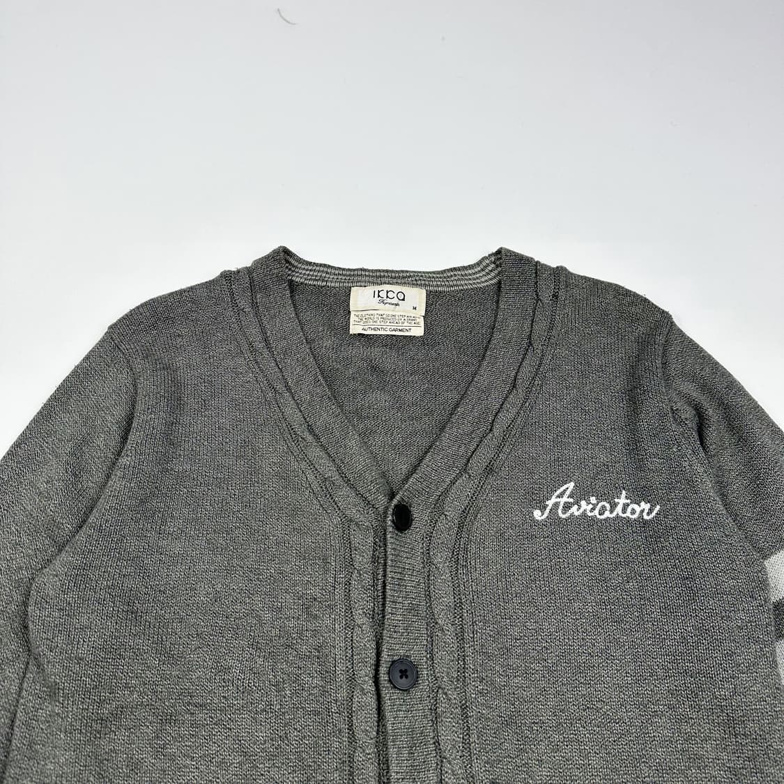 VTG 빈티지 재팬 차콜 니트 가디건 (M) 상품이미지1