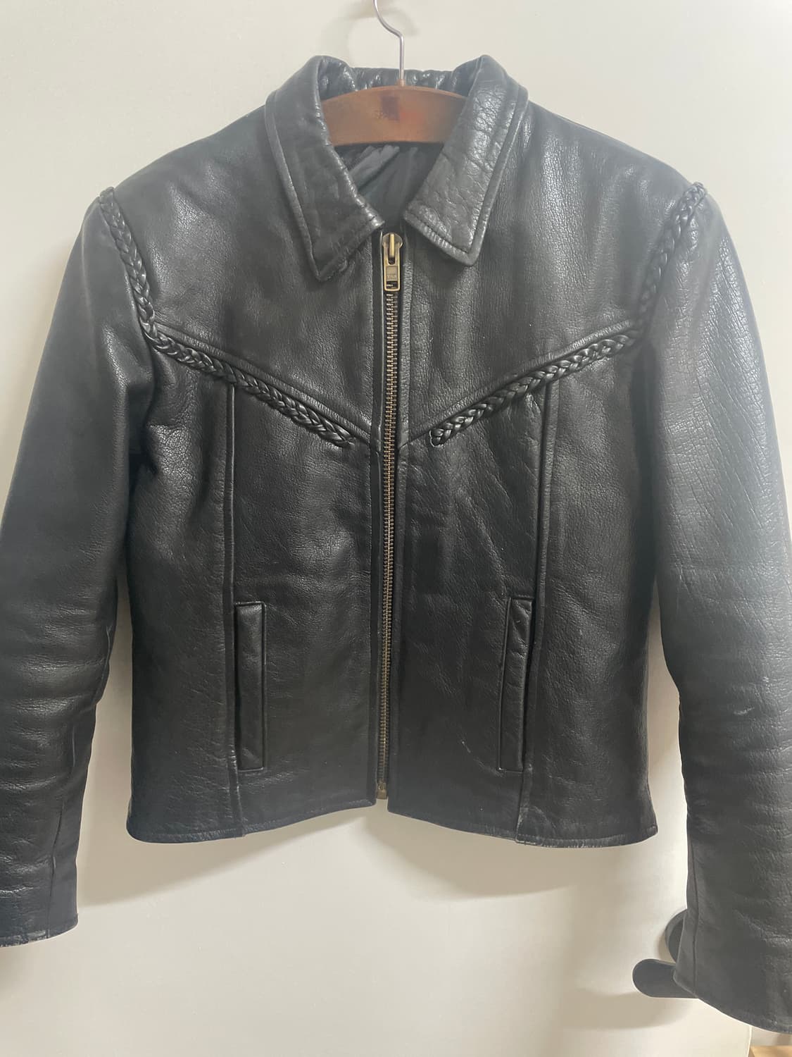 빈티지 바이커 레더자켓 상품이미지1