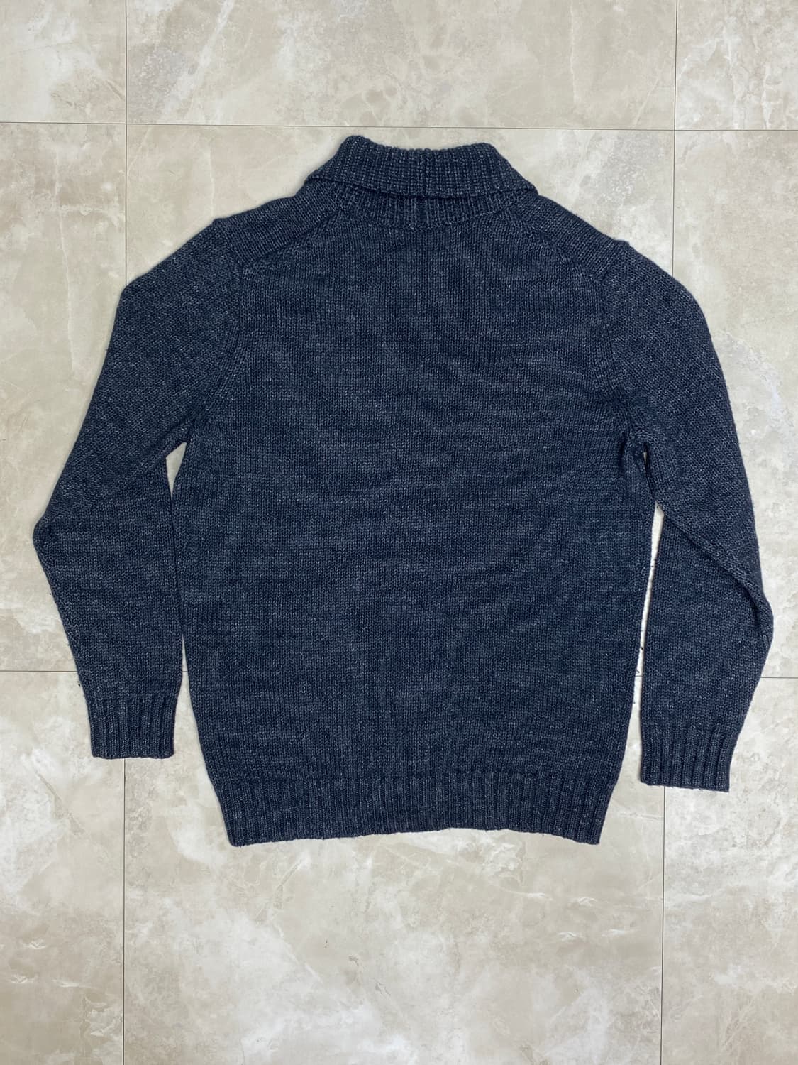 파파스 숄카라 니트 스웨터 가디건 네이비 M 상품이미지3