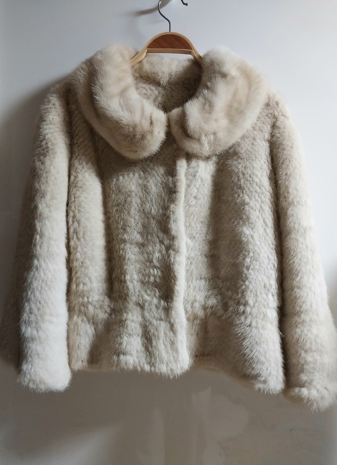 밍크 숏코트아이보리  천연퍼 상품이미지1