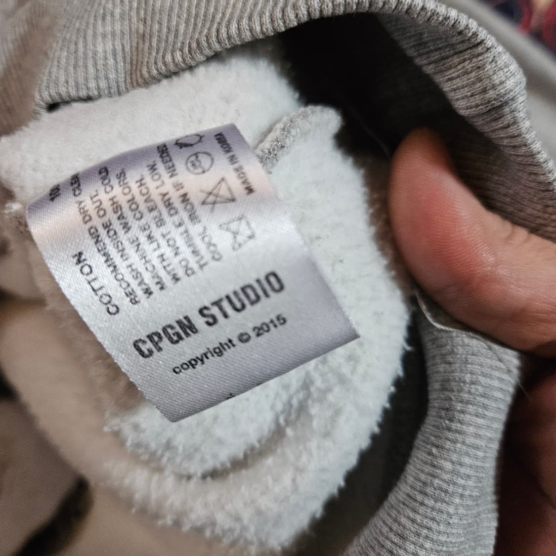 꼼파뇨 일러스트 타투 기모 후드 M size 상품이미지8