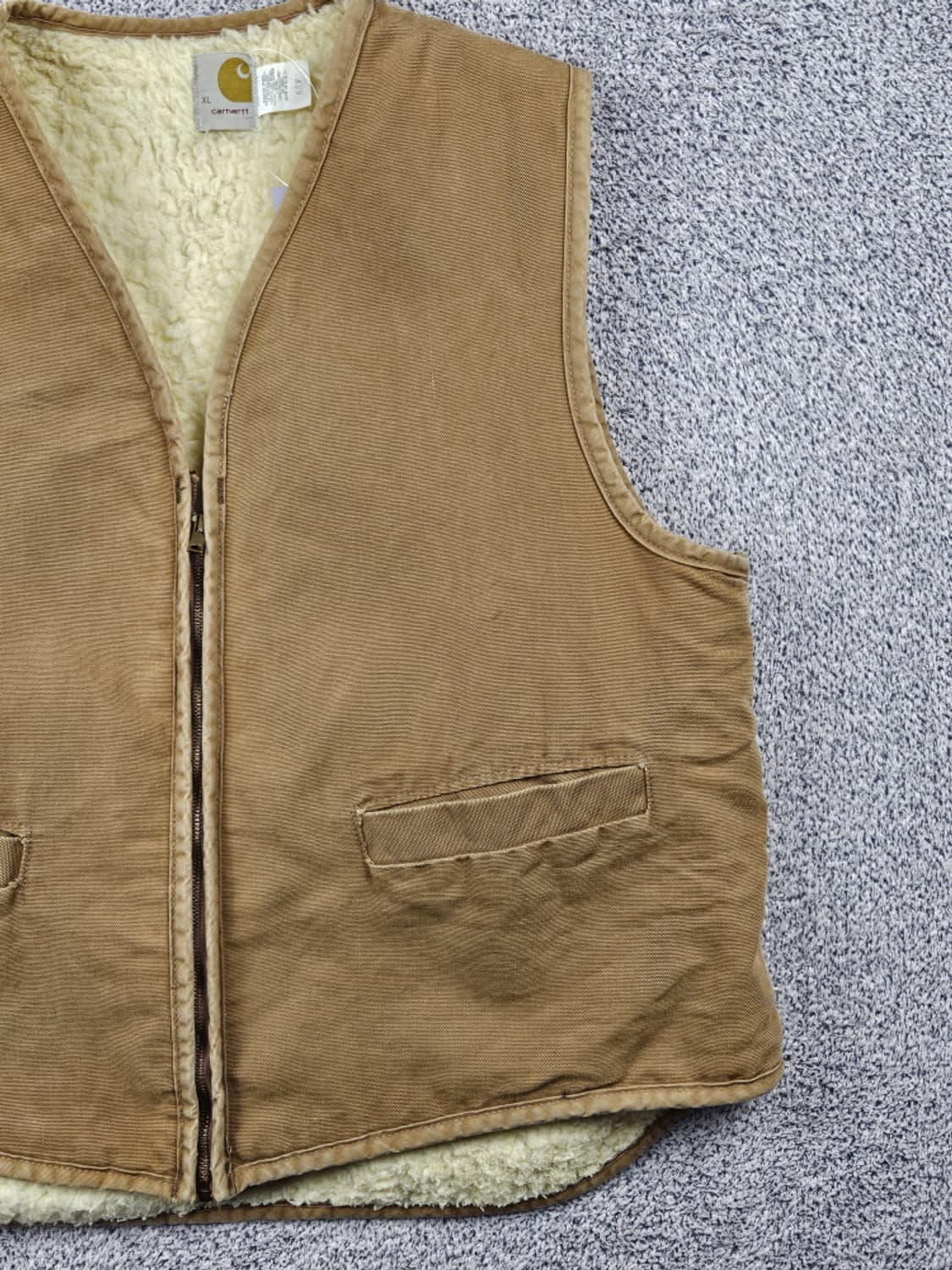 70's USA 칼하트 덕캔버스 쉐르파 베스트 ( XL ) / 10354 상품이미지6