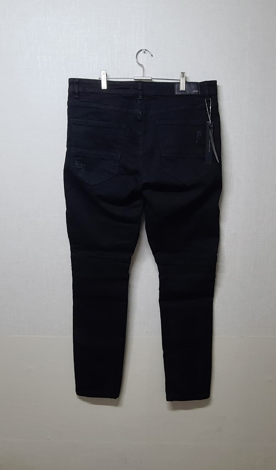 아미리 블랙 지퍼 디테일 데님 미착용 32 상품이미지2