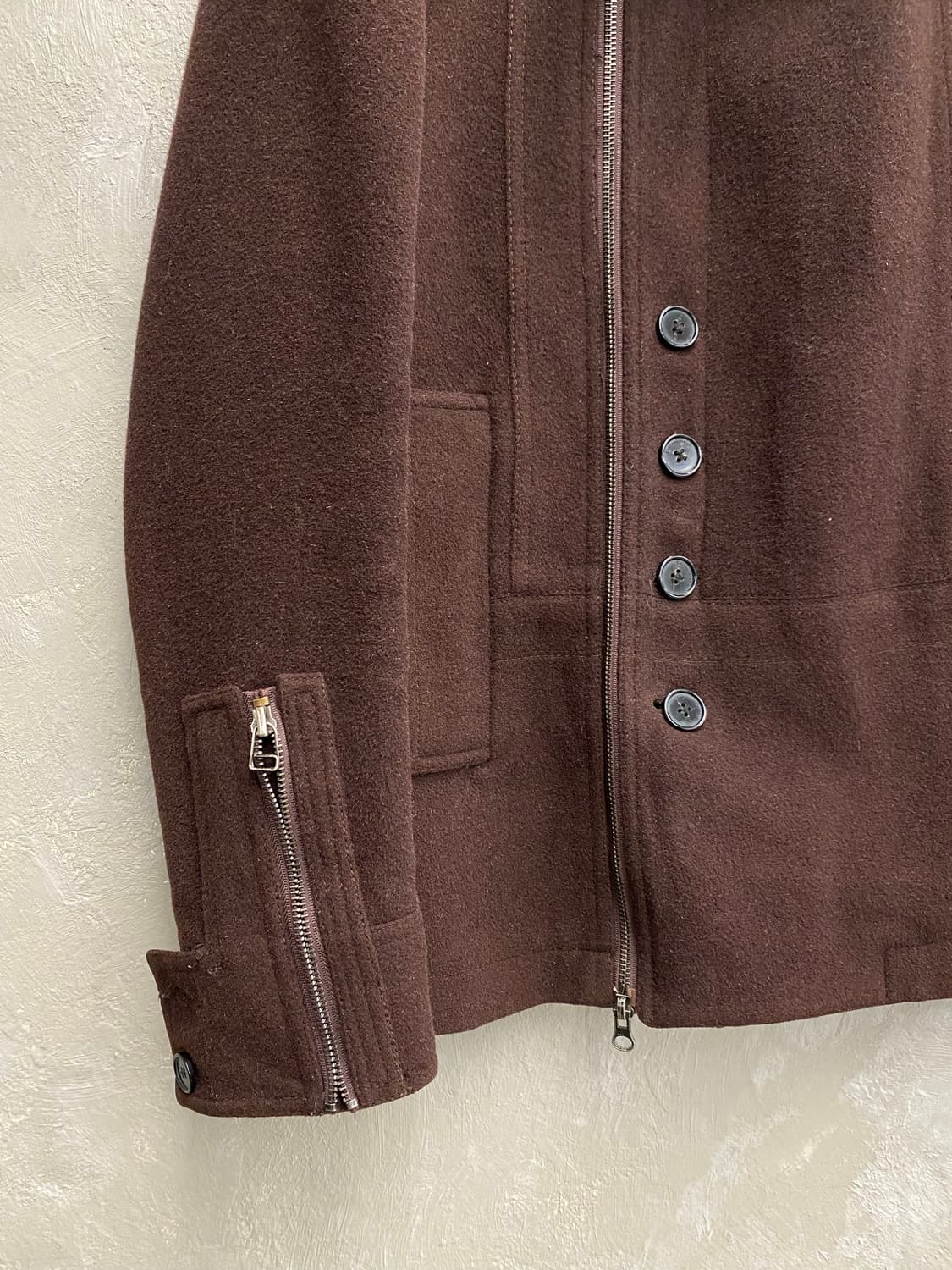 [M] Kai-aakmann 카이아크만 브라운 캐시미어 블렌디드 자켓 상품이미지3