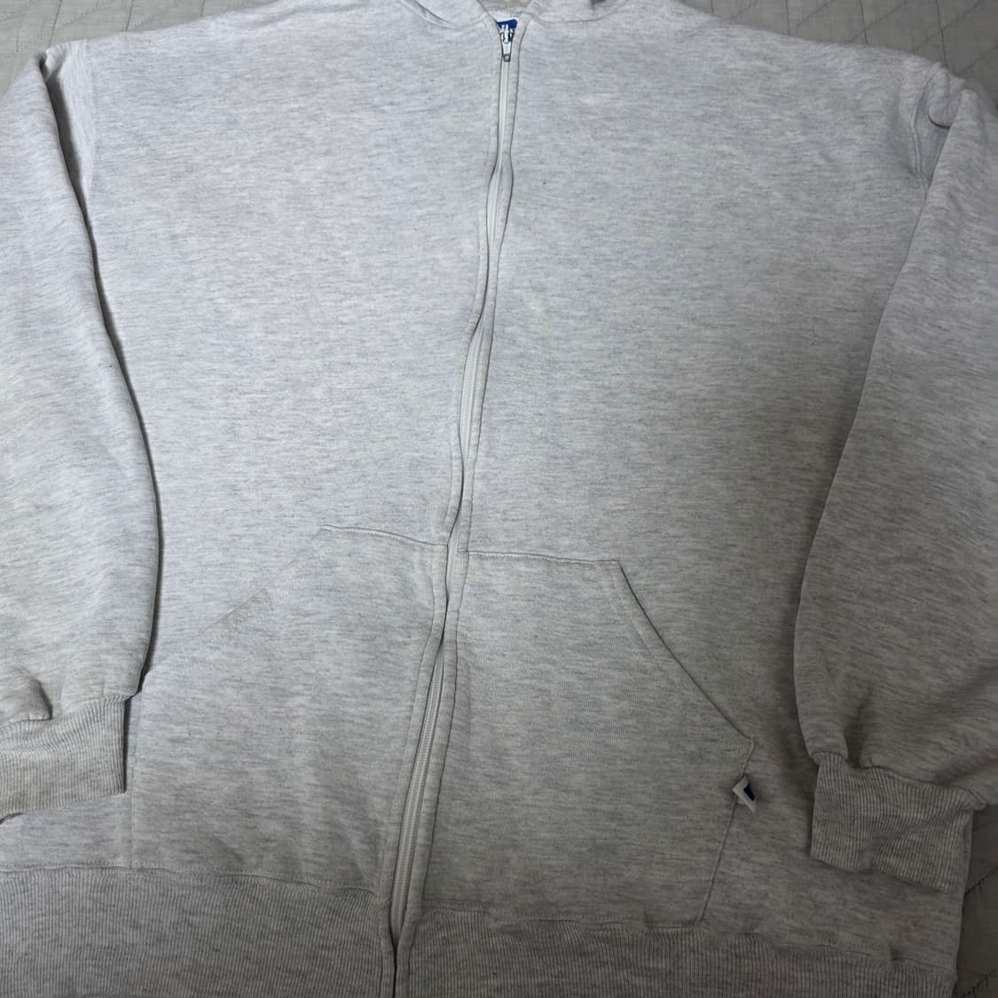 [XXL] 90s USA 러셀 애슬레틱 라이트 그레이 후드집업 나이스 상품이미지2