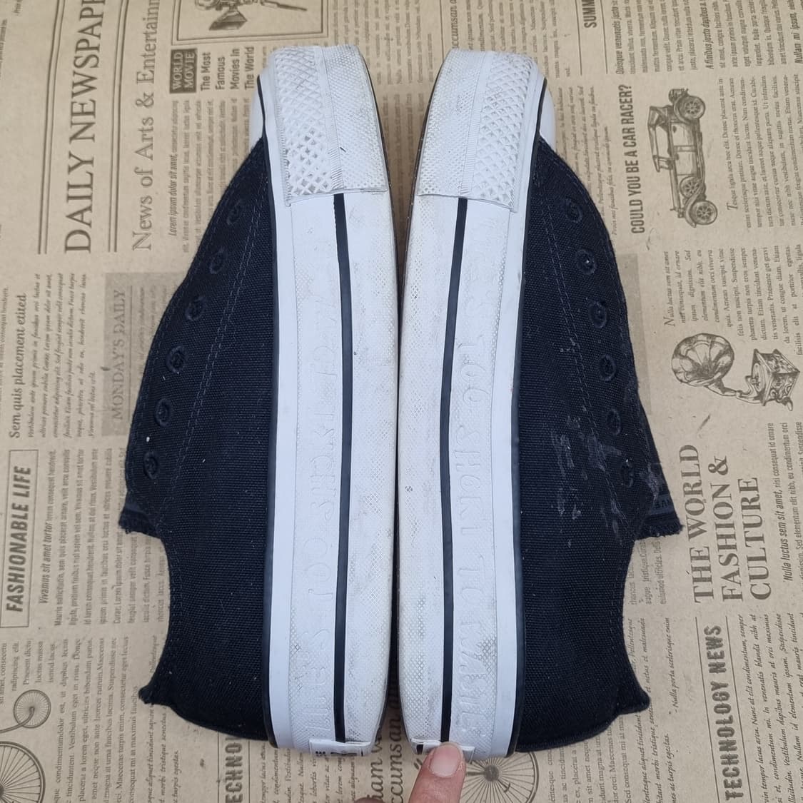 컨버스 블랙 캔버스 리프트 스니커즈240 상품이미지5