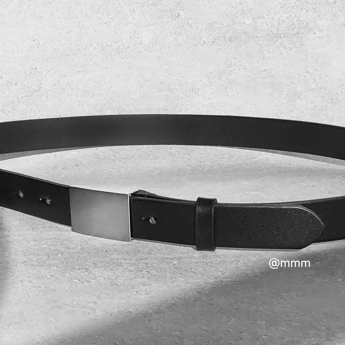 [Unisex] 스퀘어 실드 버클 가죽 벨트 상품이미지8