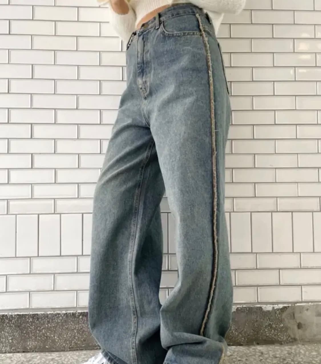 에프터먼데이 와이드 워싱 데님팬츠 상품이미지1