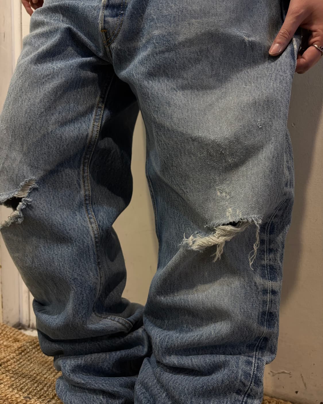 00‘s LEVIS 501 denim scratch jeans 상품이미지5