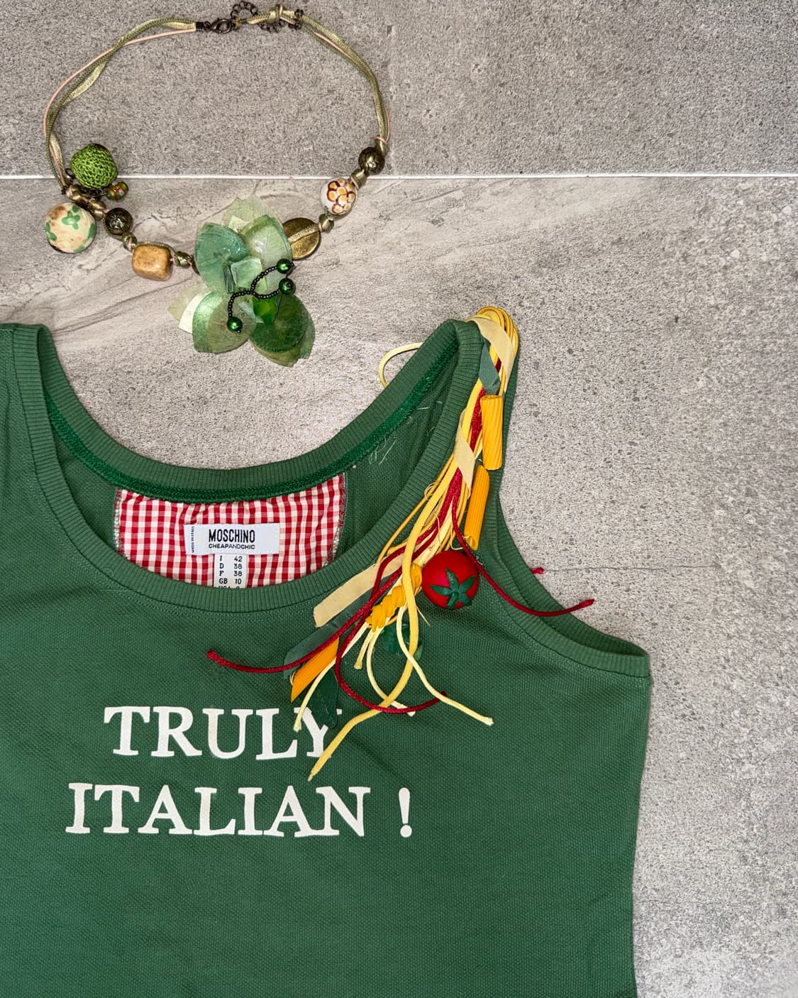 MOSCHINO truly italian pasta sleeveless 상품이미지2