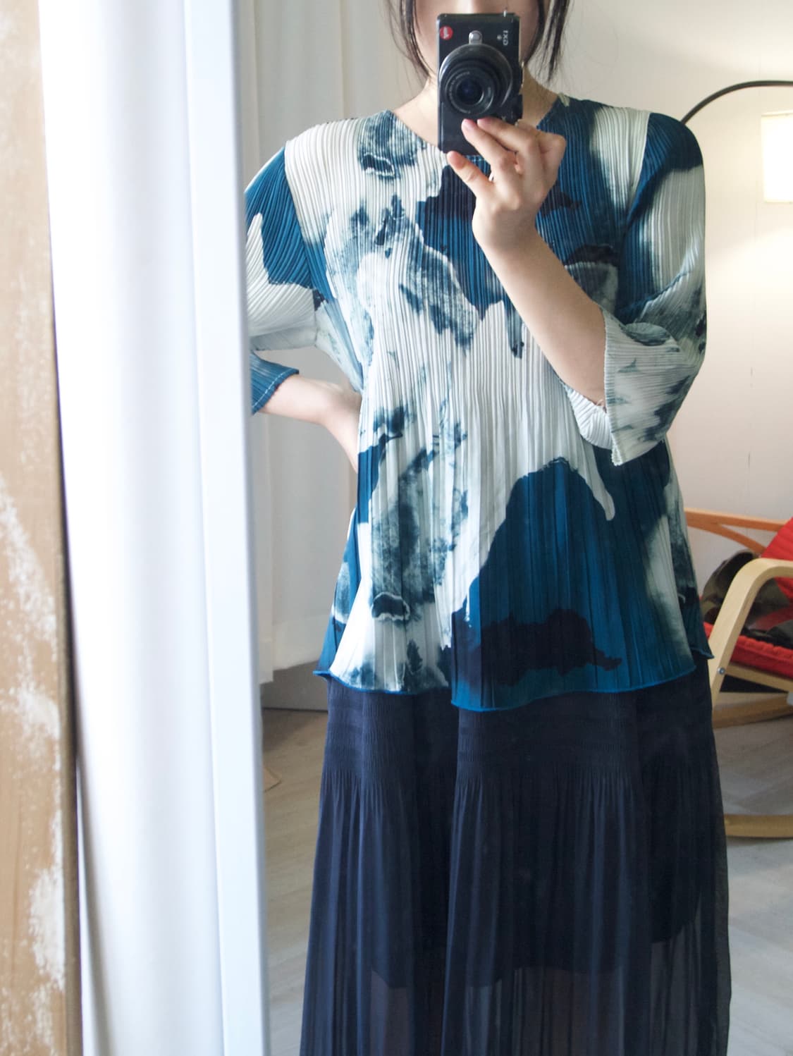 pleats ice printing top 상품이미지2