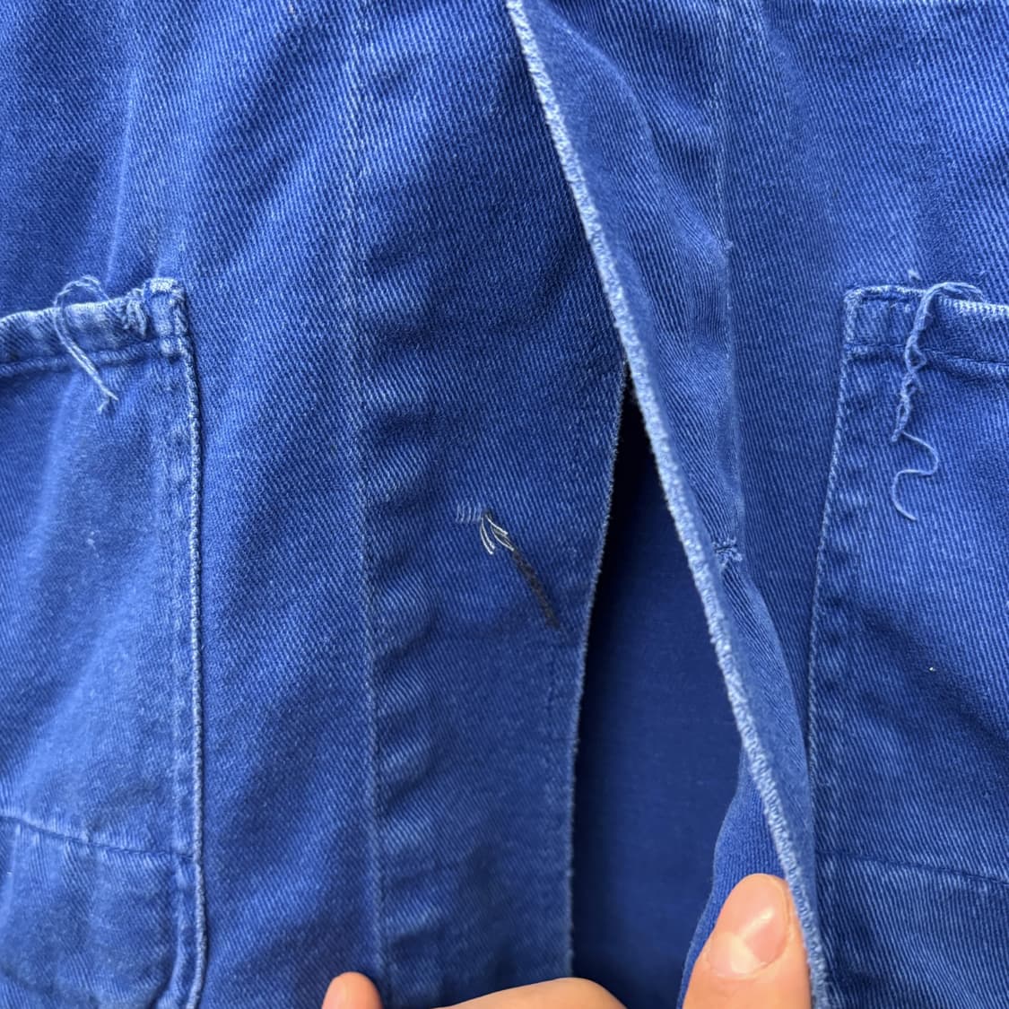 70s 프렌치 워크자켓 코튼트윌 라운드포켓 빈티지 워싱 N672 상품이미지6