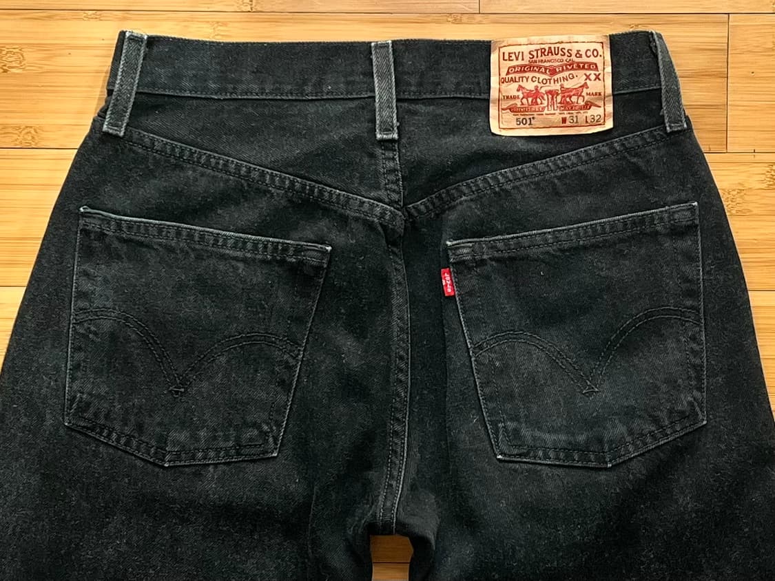 리바이스 501 블랙진 데님팬츠 W31 L32 상품이미지4