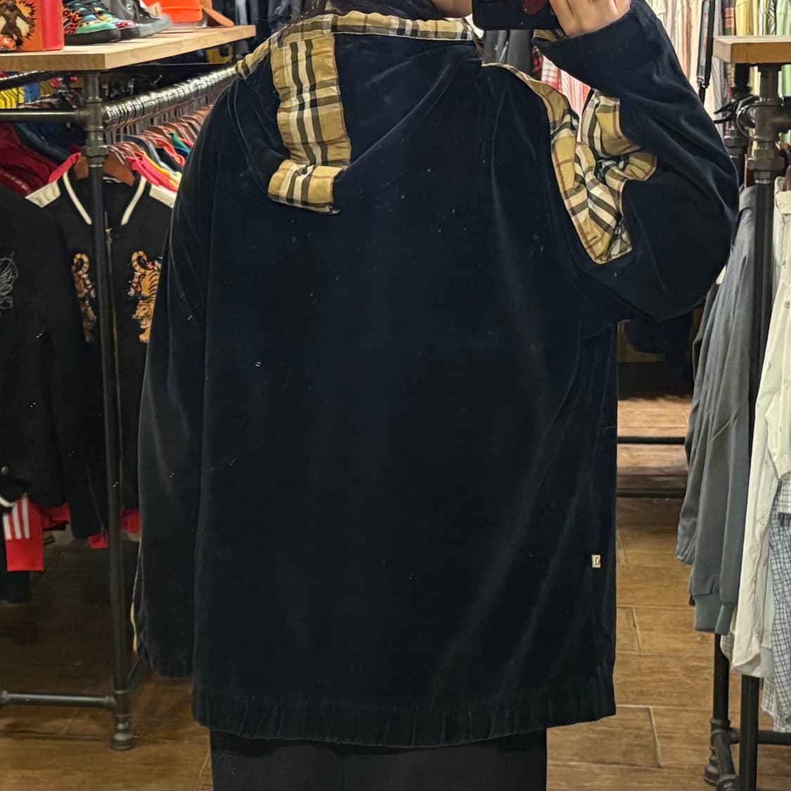 [HI] vtg 벨로아 벨벳 져지 블랙 상품이미지5