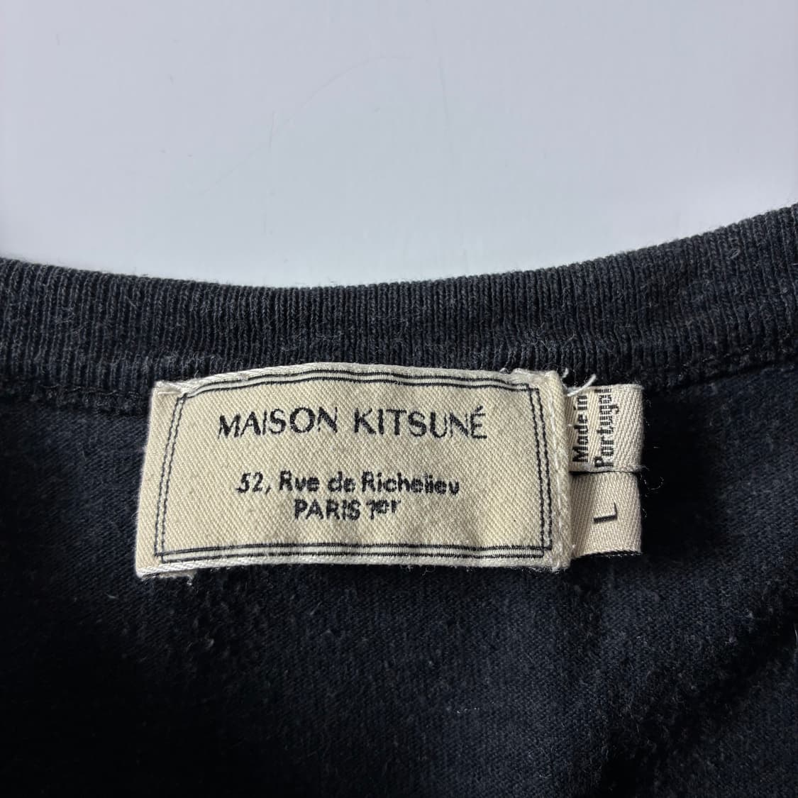 Maison kitsune  메종키츠네 트리컬러 폭스패치 블랙 반팔티   상품이미지3