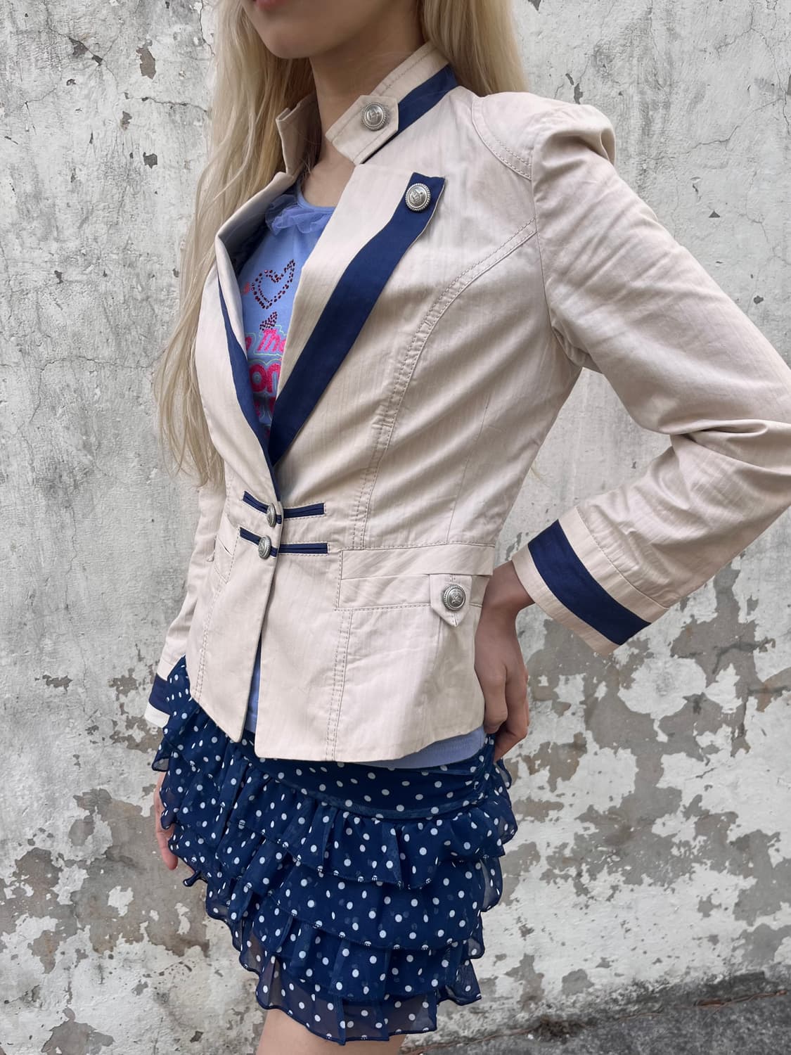 Y2k 갸루 도트 프릴 미니 스커트 팬츠 상품이미지2